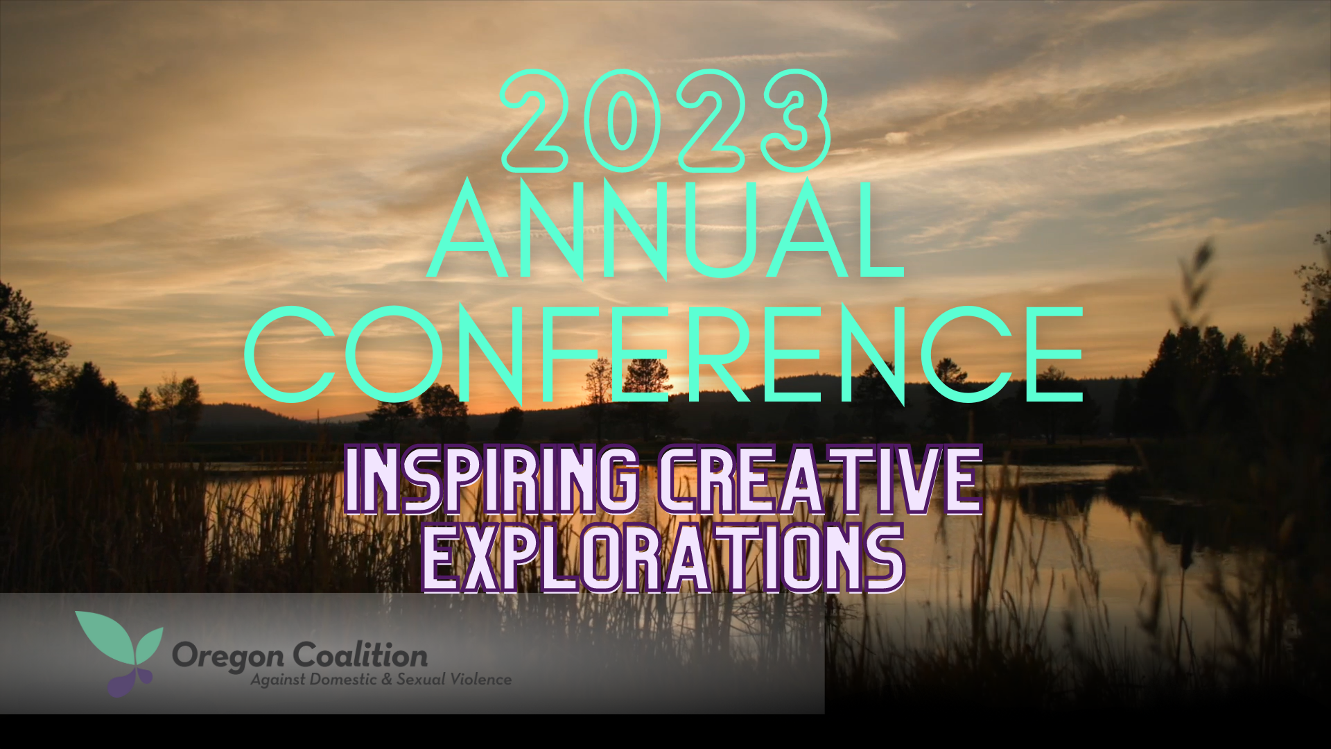 2023 annual conference Inspiring creative Explorations. OCADSV logo.